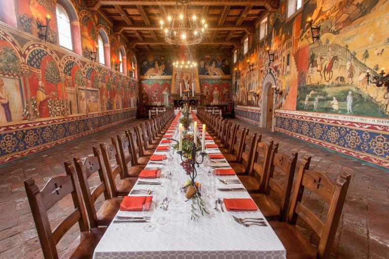 Great Hall From that decadent multi-course meal to when the Knights come in for that rowdy Medieval banquet, the Baron of the Castello entertains in the Great Hall.