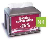 TORK UNIVERSAL NAPKINS INTERFOLD advertising opportunity Ad a Glance on certain dispensers N4 - interfold Plies 1-ply white 1 carton à 8 packs 2083194 3.