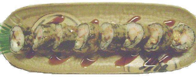 75 (Japanese Bagel Tempura roll, Crab meat tempura roll, Eel tempura roll) *Cali Roll/Sushi/Any Curry Chicken.$12.