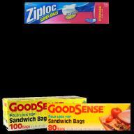 76 Sandwich Good Sense Display Freezer Storage Zipper 1 Gl. 30 12 ct 20.