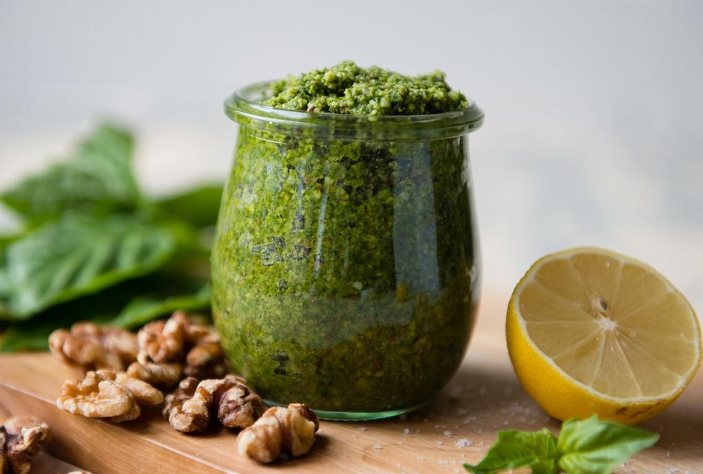 MAKES CUP BASIL PESTO Pesto is more than just a delicious sauce.