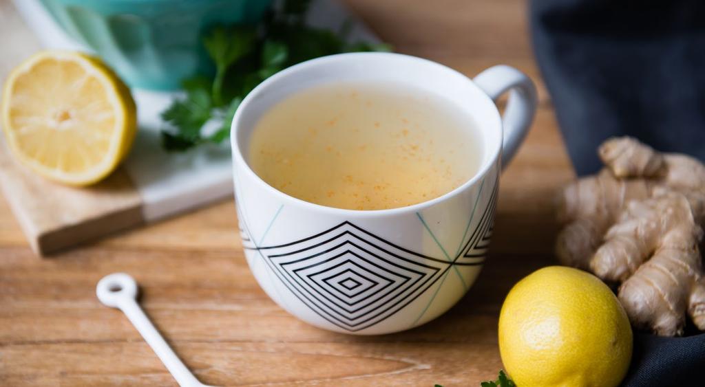 SERVES MORNING TONIC One of the best things you can do for your digestive system is to start your morning with hot water and lemon.
