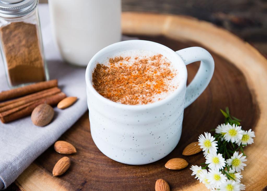 SERVES SPICED ALMOND MILK This is the perfect little treat for the end of the day.