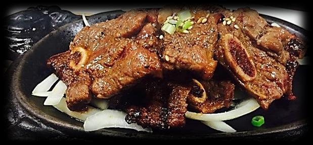 Served with white rice & Korean side dishes Beef Bulgogi(Korean Beef BBQ)(Spicy available) $15 Korean BBQ seasoned beef with vegetables. Served with white rice & savory Korean side dishes.