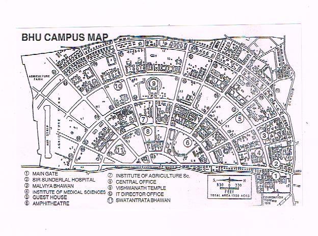 Figure1. Map of the Banaras Hindu University main campus Figure2.