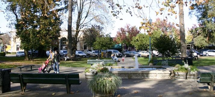 Healdsburg is the hub of the north region which includes the Dry Creek appella?on. Healdsburg has a Mayberry type feel to it, with shops and restaurants clustered around a town square.