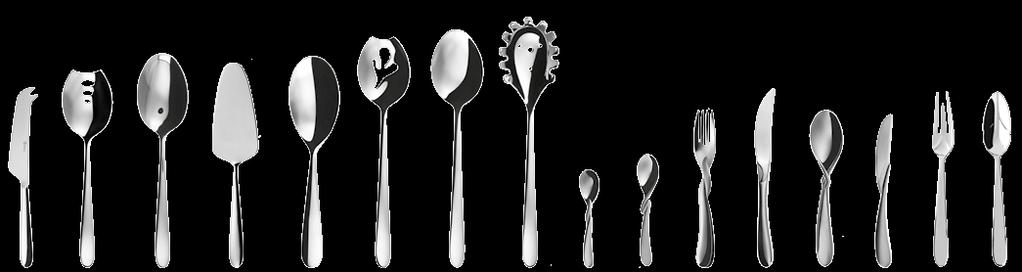 Fork 116500 - Fruit / Vegetable Spoon 116554 - Knife Rest 116551 - Ice-Cream Spoon 116477 - Mocca Spoon 116463 - Sporky