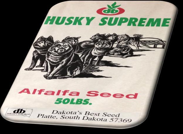 Husky Supreme alfalfa- is an extremely winter hardy alfalfa. Husky Supreme alfalfa is inoculated with nitrogen gold.