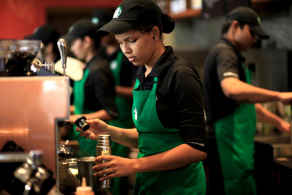 Here are the different stations inside your typical Starbucks café: Drive Through Fresh Brewed Coffee Station Oven, and Pastry station Iced, and Hot Beverage station Register and customer ordering