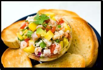 Mango Fish Ceviche Prep time: 10 min Chill time: at least 3 hours Servings: 8-10 appetizer portions 1 (15 oz) can POLAR sliced mango drained, diced 1 ½ cup lime juice (about juice of 12 limes or