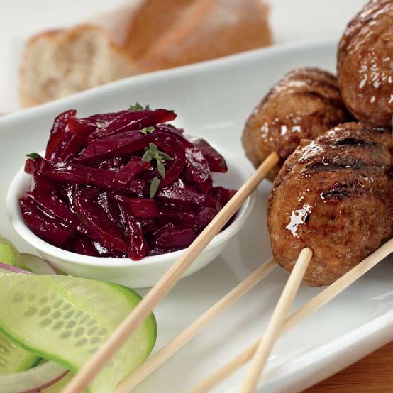 Lamb Koftas with Beetroot Relish Serves 4 Don t restrict this delicious relish to lamb koftas, it works equally well with hamburgers, bbq meats or chicken.