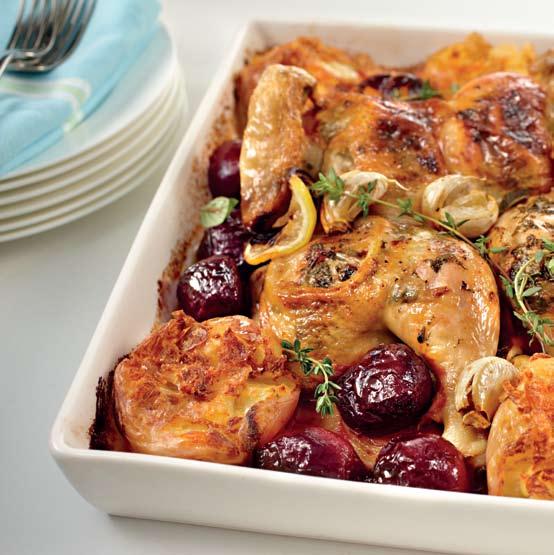 Crispy Greek Lemon Chicken with Roasted Beetroot Serves 4 These versitile baby beets in juice are the perfect roasted vegetable.