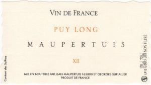 Vdf "Puy Long" Soil: limestone Grape: Chardonnay Vines:?