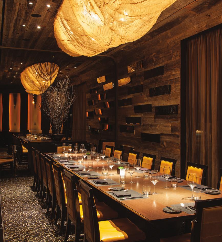 PRIVATE DINING Private rooms include the 12-seat Chef s Table,