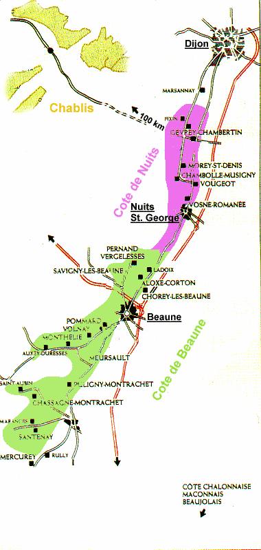The Wine Regions of Burgundy: Côte d Or Burgundy s Côte d Or (Golden Slope) is widely regarded as one of the world s best areas for growing cool-climate grapes.