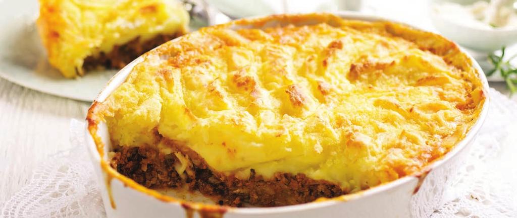 COTTAGE PIE EASY TO COOK AND VERY NUTRITIOUS, THIS COTTAGE PIE CAN BE COOKED UP IN ADVANCE AND HEATED WHEN NEEDED SERVES 4 DINNER -2- Preheat oven to 200C or gas mark 6 For the filling: Warm the oil