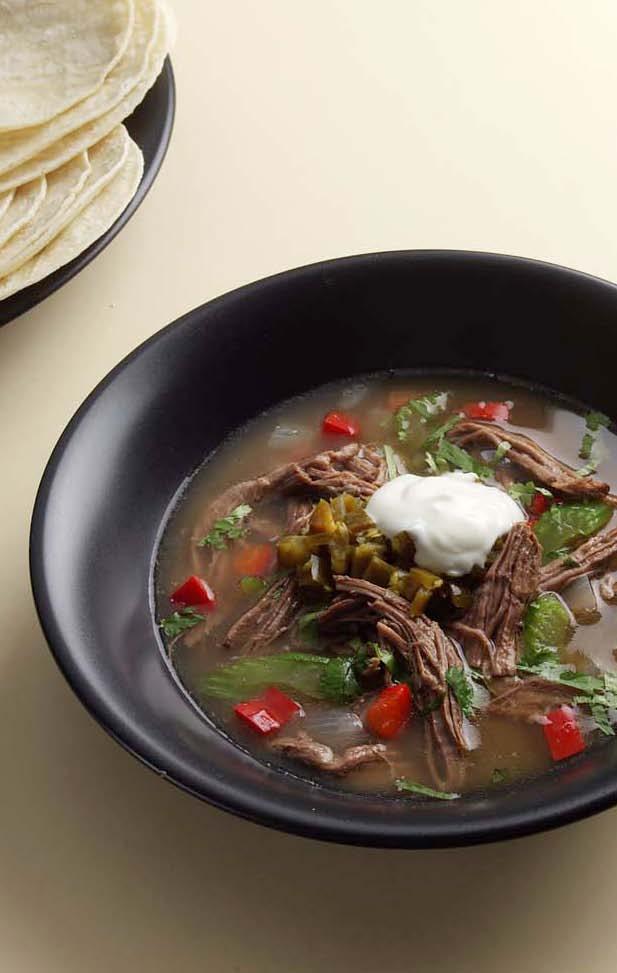 Fragrant Shredded Beef Stew Makes: 10 servings Active time: 25 minutes Total: 81/2 hours To make ahead: Cover and refrigerate for up to 3 days or freeze for up to 1 month.
