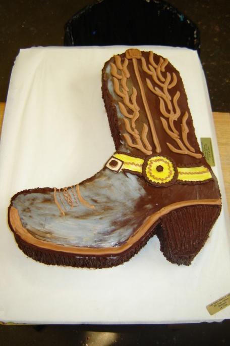 Cowboy Boot Cutout Cake ½