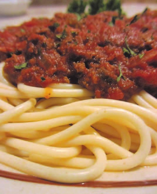 Steak Fajitas Spaghetti with Meat Sauce Italian Favorites Pasta dinners include: soup or salad, bread basket and dessert.