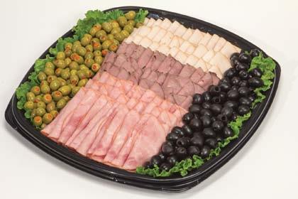We have all your holiday needs. Gourmet Meat Tray A fine presentation of roast beef, ham and turkey. Garnished with green and black olives.
