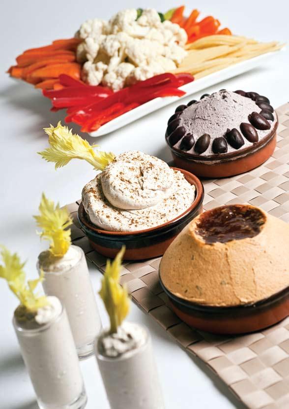 Whip Topping Base can be used to create a delicious selection of savory dips.