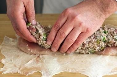 8 PREPARATION The preparation of galantine is divided into three stages. 1. PRE-PREPARATION- Begin with a chicken which has been plucked, dressed, washed and singed.