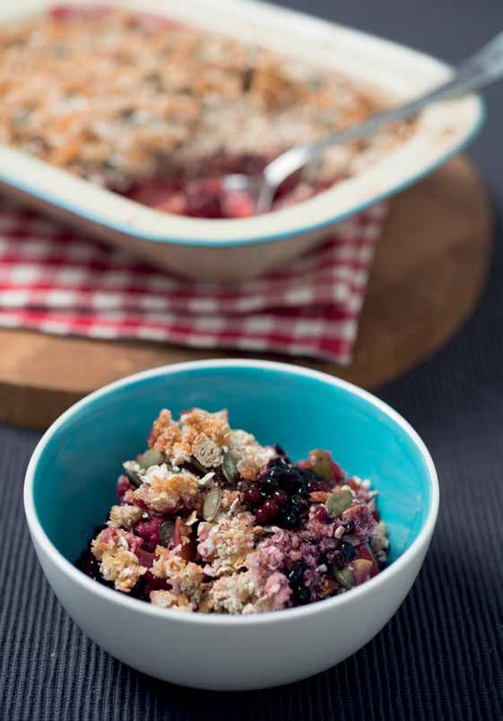 RECIPE CARD BLACKBERRY, APPLE, OAT & SEED CRUMBLE Enjoy food Helping families with diabetes shop,