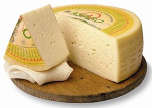 Produced in the Po Valley near Treviso, Asiago Pressato is a milder, sweeter Asiago with a springy, pale interior.