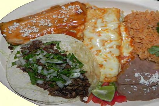 99 Three rolled tortillas stuffed with spinach and topped with melted cheese and your choice of salsa. 19. COMBINACION DE ENCHILADAS (3).$9.