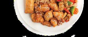 General s chicken, Beijing chicken, orange chicken, sesame chicken and mandarin chicken paired with a sweet-and-sour dipping sauce Chinese Delight Appetizer Platter (serves 25) Flavorful egg rolls