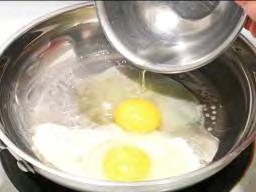 4. To avoid greasy fried eggs, add either just
