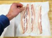 NOTE: Do NOT use a microwave oven to defrost frozen bacon (or any other food) still in its plastic packaging as research has shown some of