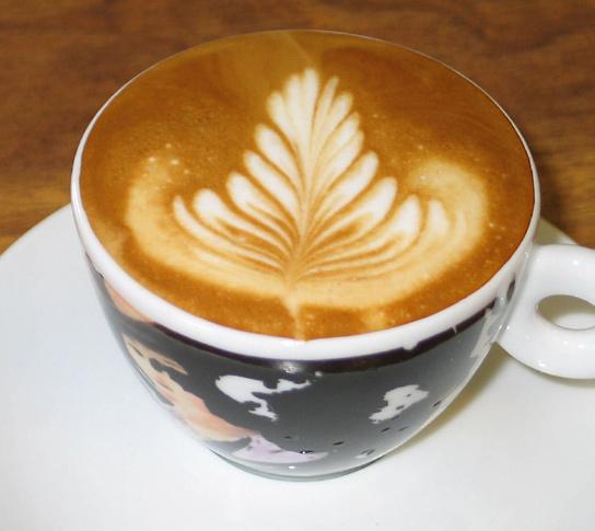 Continue until the cup is full and you have a white froth with a brown circle of crema around it.