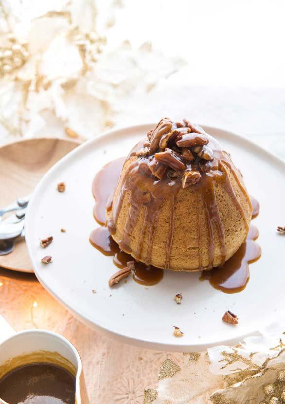 Pile extra pecans on top of your pudding for a beautiful presentation.