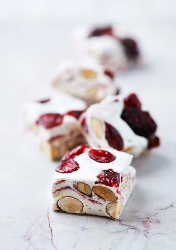 Soft Cranberry & Almond Nougat Patience is the best recipe for a soft, smooth nougat. SERVES: 24 PREP: 20 MIN COOK: 10 MIN DIFFICULTY: EASY Soft vanilla nougat is one of the greatest joys in life.