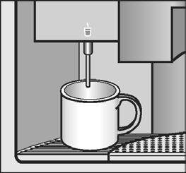 3.1.4 Hot Water 1. Place a cup under the hot water dispenser. Figure 3-6: Placement of cup under the hot water dispenser 2. Press the hot water button. Hot water will be dispensed. 3. Press the hot water button again to stop the flow of hot water.