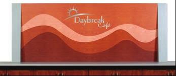 Various configurations of the Daybreak Café merchandise are available to accommodate your existing space (see Appendix
