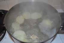 Peel and boil your potatoes