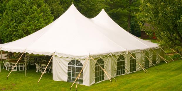 Pole Tents Frame Tents Size Capacity Rental Lights 15 x 15. 30-35* $240.00..$30.00 20 x 20. 35-40* $275.00.. $40.00 20 x 30. 60-70* $375.00.. $45.