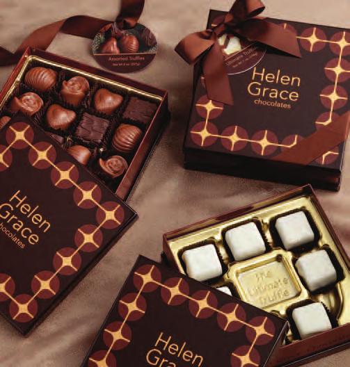 Collection Box 2 Assorted Truffles Four delectable truffles: A classic nautilus Belgian Chocolate Truffle with a