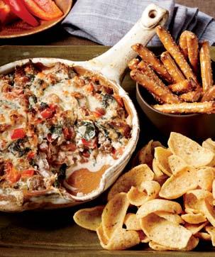 Recipe 2 Hokie Pride Sausage Dip Sausage, Bean, and Spinach Dip Yield: about 6 cups 1 sweet onion, diced 1 red bell pepper, diced 1 (1-lb.