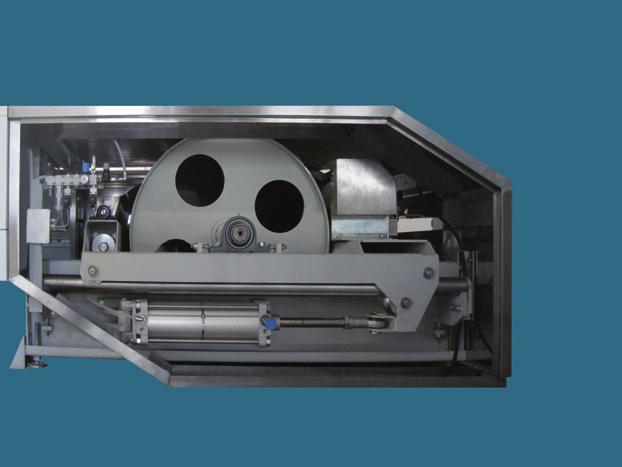Feeding and delivery ends Feeding end Tensioning station, that provides an even tension to the baking band and ensures troublefree function of the band under varying temperature conditions.