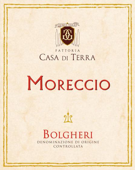 Bolgheri DOC Moreccio Appellation: BOLGHERI DOC Blend: 50% Cabernet sauvignon - 40% Merlot - 10% Syrah Vineyard age (year of planting): Cabernet sauvignon 2002,2011 - Merlot 2002,2011 - Syrah