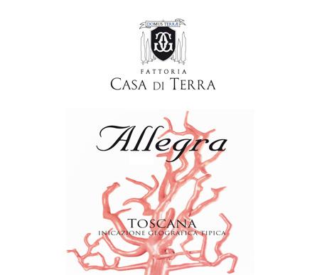 Toscana Rosato Allegra Appellation: TOSCANA ROSATO IGT Blend: 50% Merlot - 50% Syrah Vineyard age (year of planting): Merlot 2007,2011 - Syrah 2007,2011 Soil Type: clayey-sandy, skeletal Colour: