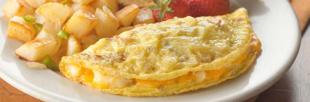 5 oz Single-folded scrambled egg omelet filled with cheddar cheese. Medium browning. 72/3.5 oz Single-folded scrambled egg omelet filled with cheddar cheese. 108/3.0 oz 56/4.