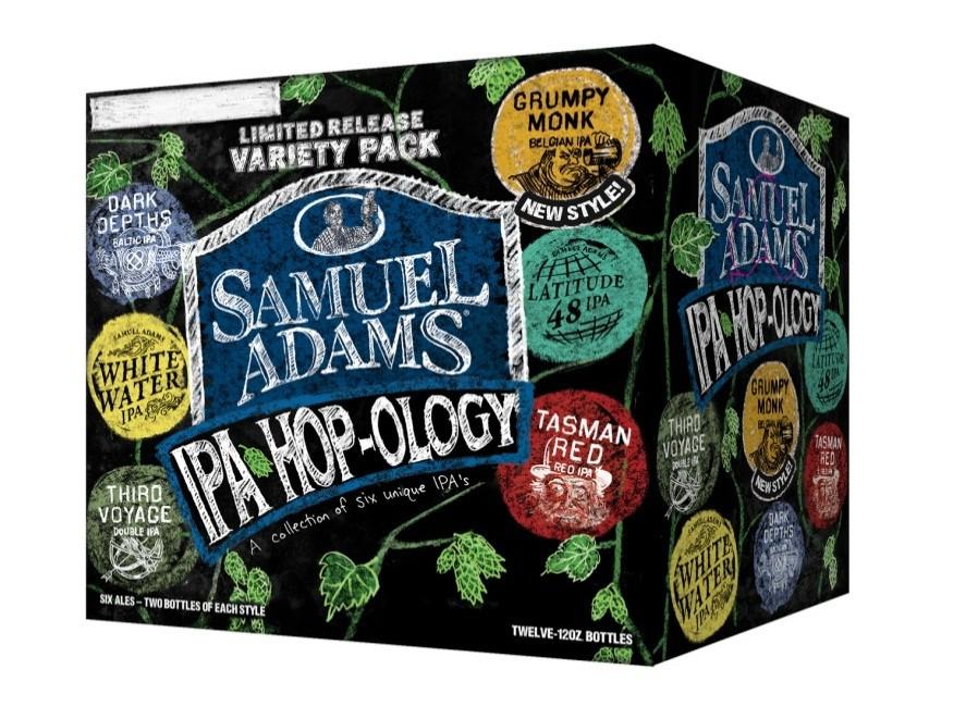 Samuel Adams IPA HOPology Variety 12pk Capitalize on the popularity of IPAs and demand for variety A limited release collection of 6 distinctive IPA s Redefining this popular style with 6 unique