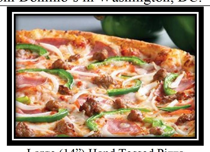 Activity A-3: Domino Effect PART 2 Below are prices for two small pizzas and two large pizzas from Domino s in Washington, DC. Small (10 ) Hand Tossed Pizza Pepperoni Price: $9.