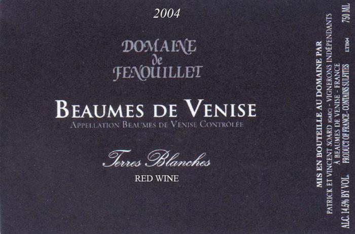 TERRES BLANCHES GENERAL Appellation Beaumes de Venise Cepage/Uvaggio Grenache, Syrah, Mourvèdre %ABV 14% by vol # of bottles produced 20 000 bottles Grams of Residual Sugar <2 gr/l VINEYARD AND