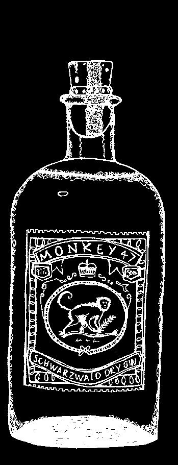 Monkey 47 (Schwarzald) A tangy and crisp citrus note, a sweet floral aroma, a hint of peppery spices, subtle bitter