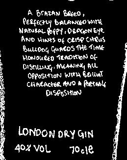 The resulting gin is an